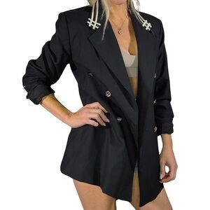 VINTAGE FOCUS 2000 SPORT‎ CHARLES GLUECK Nautical Oversized Blazer